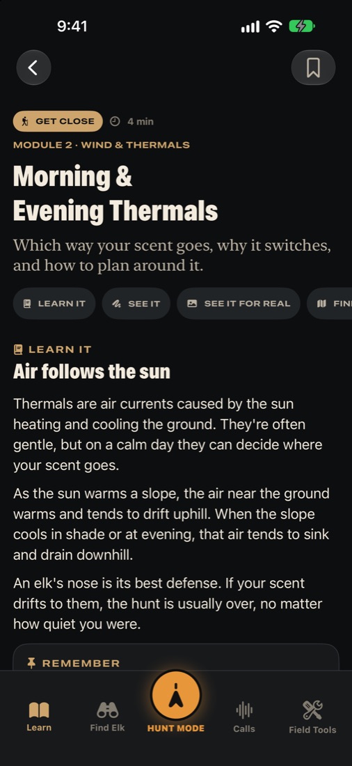 Morning and evening thermals lesson